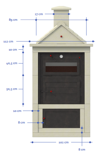 Forno rivestito mod. Stoccolma